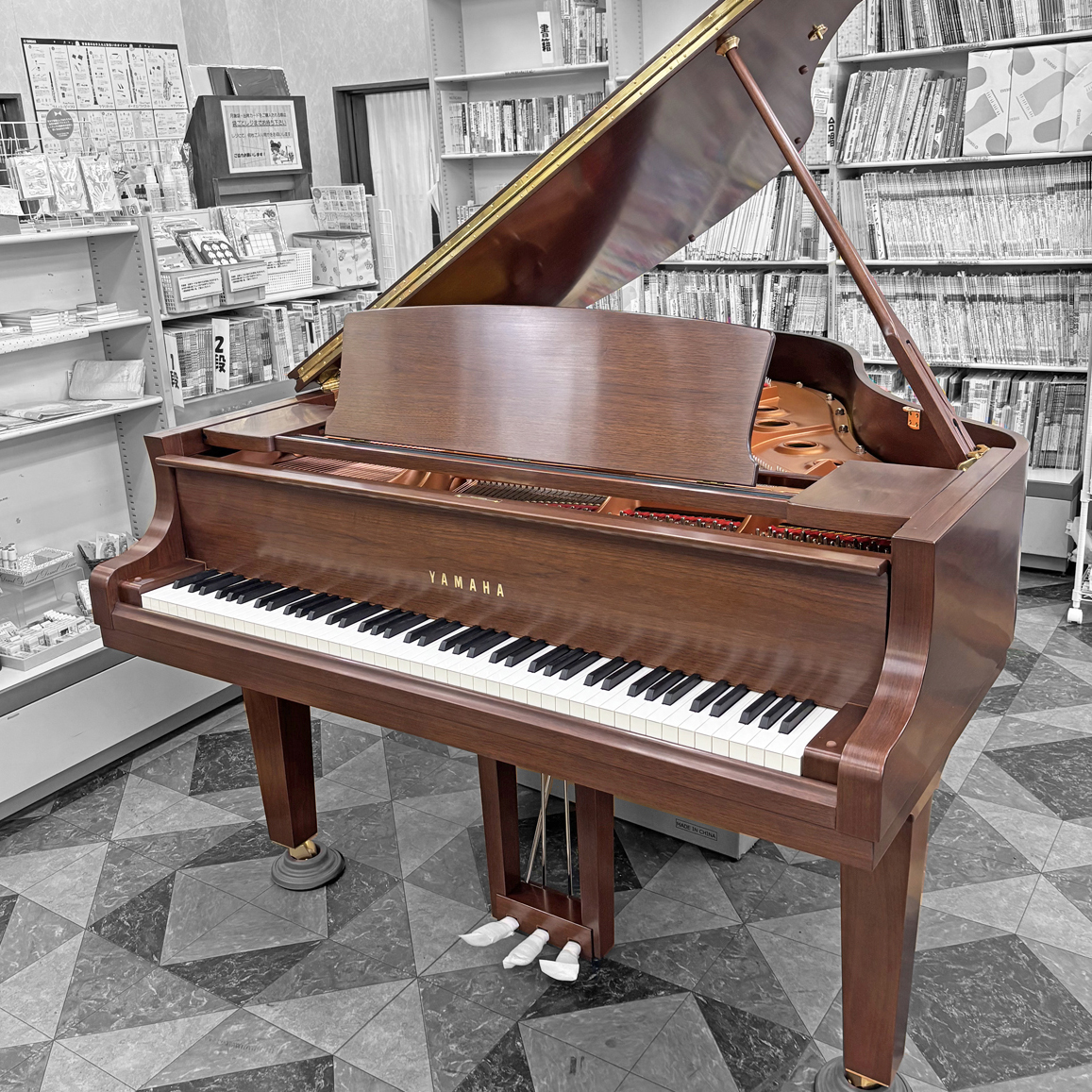 中古ヤマハ（YAMAHA）グランドピアノC2X木目ウォルナット半艶仕上げ,愛知県犬山市