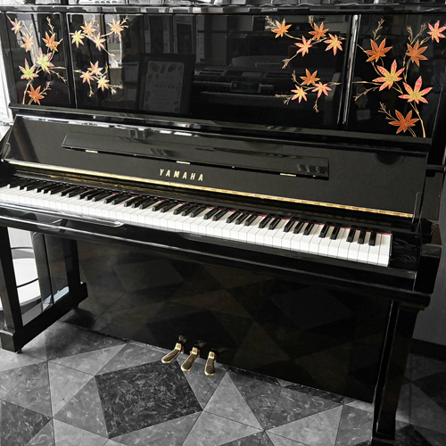 京都伝統工芸の京蒔絵ピアノ・ヤマハアップライトピアノYU30音紅葉,ヤマハ真和楽器,愛知県犬山市