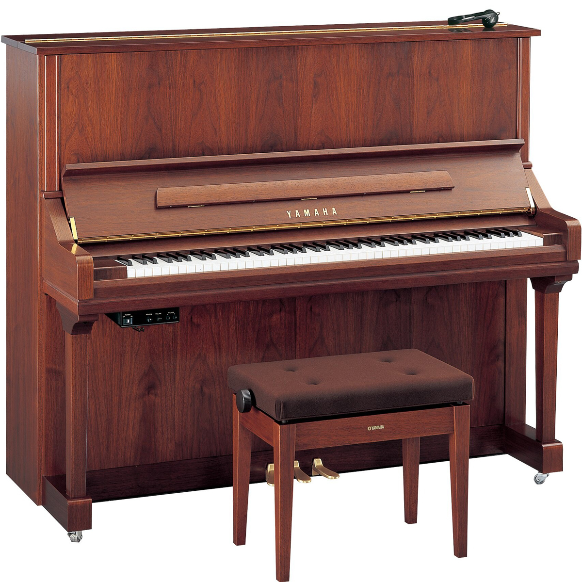 中古ヤマハ（YAMAHA）アップライトピアノYU33木目ウォルナット半艶仕上げサイレントモデル（2009年製）ヤマハリニューアルピアノ,愛知県犬山市